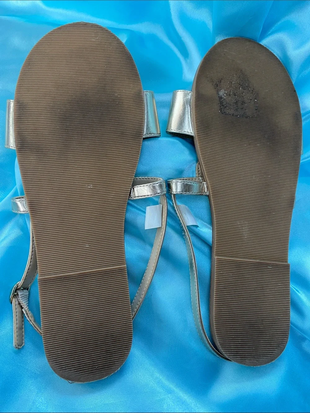 Janie and Jack Metallic Gold Sandals with Pink Flamingos